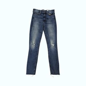 Rag & Bone Highrise Skinny Ankle Jeans - Stretchy - Destroyed Knees